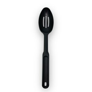 Pampered Chef Kitchen Utensil Black Slotted Serving Cooking Spoon Vintage